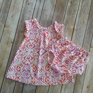 Baby girl 2pcs. Set dress & diaper cover